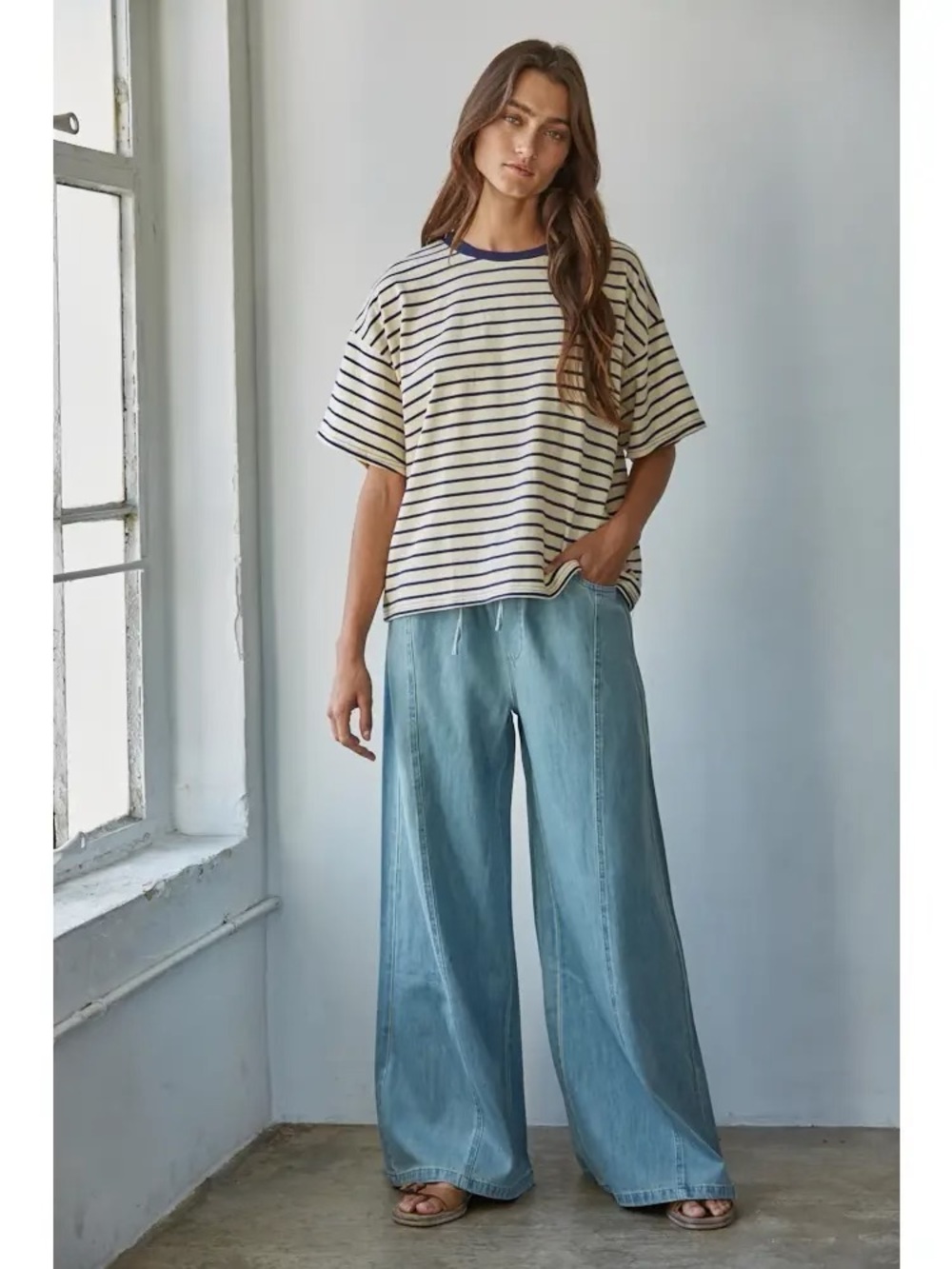 NWT By Together Wide Leg Light Blue Denim Jeans - Picture 4 of 6